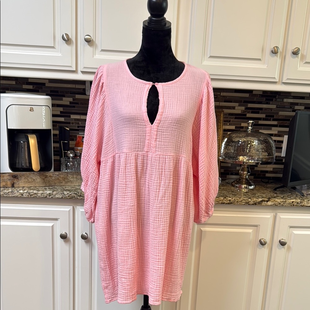 HYFVE Pink Textured Dress Large